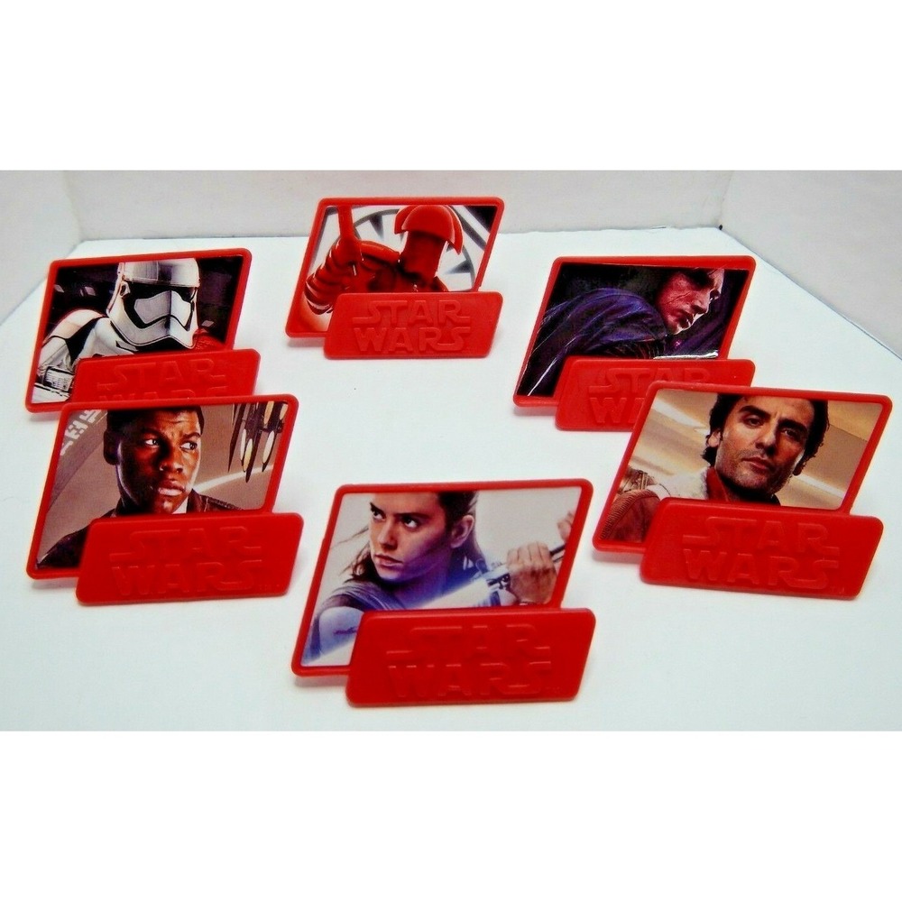 New Star Wars Cup Cake Set of 6 Toppers Red Plastic Party Decor‎